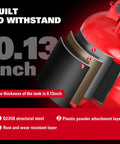 Portable Pancake Air Compressor With A Roomy Three Gallon Oil Free Tank And Heavy Duty 110 Psi Rating showing tank thickness details of 0.13 inch.