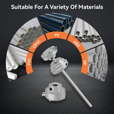 2-In-1 Internal Pipe Cutter For 1.5 In And 2 In PVC Pipes, Aluminum Alloy Construction, Drill Powered For ABS CPVC PVC PE PP