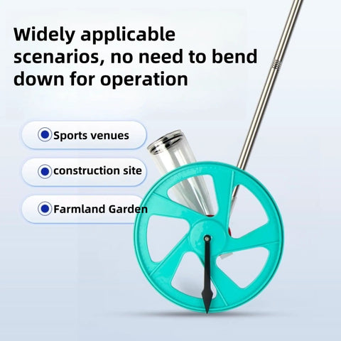 Smooth Operator Adjustable Line Marking Wheel Featuring A 1000Ml Chalk Tank And 31Cm Roller, Boasting A Telescopic Handle For Flawless Sports Field Layouts And Pavement Marking Jobs.