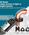 Heavy Duty Copper ProPress Press Rings Kit For One Half To Two Inch Pipes With R8 And R9 Ring Sets And Rotating Actuators