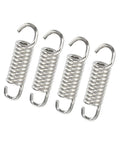 4 Pack Universal Stainless Steel Motorcycle Exhaust Pipe Springs 43mm 1.69 Inch Durable Clamp Springs For Most Bikes And ATVs Muffler Systems Silver Tone Replacement Parts Easy Install