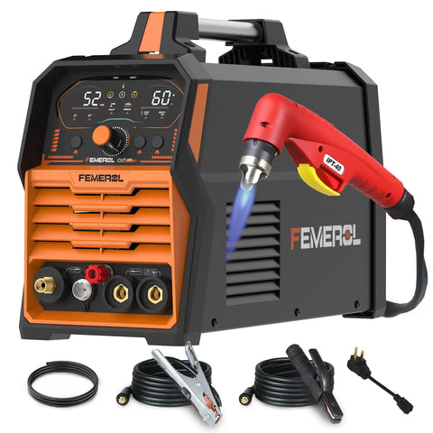 2 In 1 Plasma Cutter And MMA Welder With Large Digital Display 60A Plasma Cut 200A MMA Non High Frequency Dual Voltage