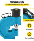 35 Ton Hydraulic Hole Punch Tool For Iron Copper Aluminum And Stainless Steel Sheets With 109mm Throat And High Carbon Tungsten Die Set