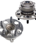 Rear Wheel Bearing And Hub Assembly Set For CR-V And Accord Crosstour Rear Fwd 5-Lug With ABS 512344, metal components in two-piece set