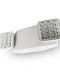 LED Emergency Light With Battery Backup For Biz, UL 924 Listed, Damp Location Rated, 0.9W Per Head, 80.9 Lumens Each, adjustable square LED heads.