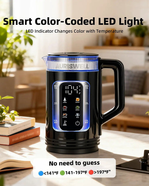 Electric Tea Kettle With Temperature Control And Glass Body For Tea And Coffee Daily Driver Smart Water Boiler Auto Shut Off