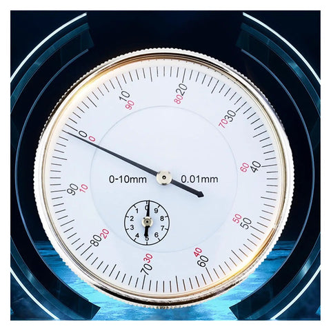 Magnetic Dial Indicator With Stand Base For Precision Machining 0.01mm Reading 10mm Range And Concentricity Check Stainless Steel Probe Durable Gauge Tool For Workshop QC And Accurate Measurements, 0-10mm dial