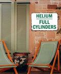 Industrial Vintage Metal Wall Art Sign Featuring Full Helium Cylinders For Rustic Loft Decor Built Tough In Heavy Duty Aluminum Construction Rust Resistant Finish Durable In Humidity And Temperature Fluctuations, 8x12