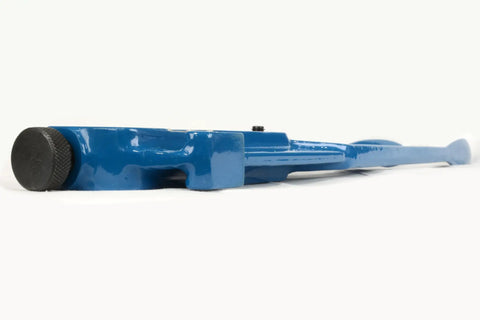 Side view of Rugged Dieless Lug Crimp Tool For 8 AWG To 4/0 Cables QuickAdjust Battery And Welder Lugs, blue finish