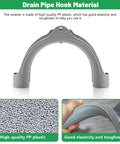 Universal U Shaped Drain Hose Hook For Washer, Dishwasher And Sink Hoses Easy Install U Bend Hose Holder For Secure No Fuss Mount Fits Most Brands Including Samsung And GE. gray PP plastic drain hose hook