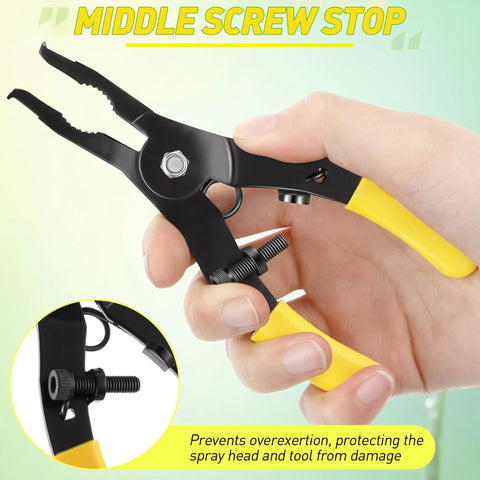 Person holding One Pack No Hassle Pop Up Sprinkler Head Tool For Easy Lift And Repair, Compatible With Rain Bird And Hunter Sprinklers