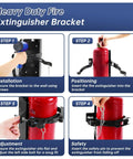 Heavy Duty Fire Extinguisher Bracket Wall Mount For 20 Lb Dry Chemical Or 10 Lb CO2 Extinguishers installation guide