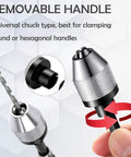 4 Piece Drill Chuck Adapter Set 1/4 Inch Hex Quick Change For Impact Drivers And Electric Drills Mini Keyless Chuck Converters