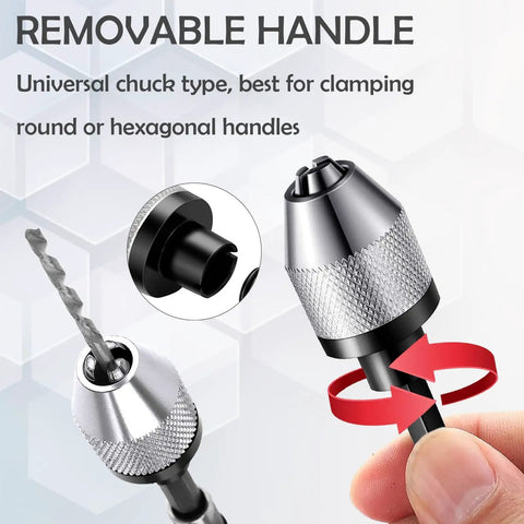 4 Piece Drill Chuck Adapter Set 1/4 Inch Hex Quick Change For Impact Drivers And Electric Drills Mini Keyless Chuck Converters