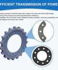 Diagram of 9 Holes Sprocket Mount Kit For 49cc 66cc 80cc Motorized Bicycles Includes 3 Backing Plates And 2 Reinforced Rubber Washers Replacement Engine Mount