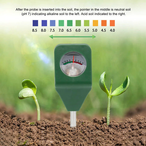 Single Probe Soil PH Meter For Garden And Lawn Care, Battery-Free Portable PH Tester For Moist Soil in garden soil with gauge reading
