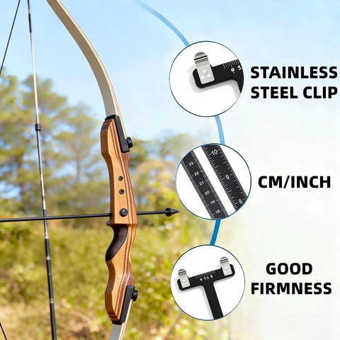 Bow Square TSquare Archery Tool For Quick Setup Nock Pliers Nocking Point Set with recurve bow and T-square details