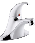 Coralais Single Handle Centerset Bathroom Faucet No Brainer Install With Plastic Pop Up Drain And Lift Rod Project Pack Polished Chrome