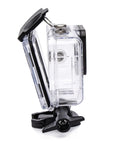 Side view of Waterproof Underwater Dive Housing Case With Bracket And Red Dive Filter For GoPro Hero 9 Through 13 Built For Action