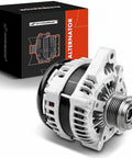 Front view of Alternator For Chevrolet Traverse 2009-2017 V6 3.6L, GMC Acadia 2007-2016 V6 3.6L, Buick Enclave 2008-2017, product box visible.