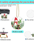 40 Pack Double Sided Metal Sublimation Ornament Blanks For Christmas Tree Decor And DIY Crafts, 2.75 Inch Round Aluminum Ornaments in use