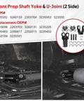 Front Prop Shaft Yoke And U Joint Set Two Sides For Polaris Ranger 400 500 570 700 800 900 1000 Diesel Hst Etx Replacement Upgrade For Atv And Utv Drivetrain installed view