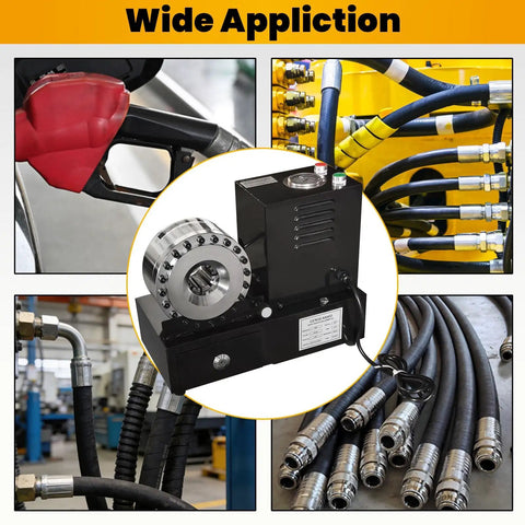 Workhorse 110V Hydraulic Hose Crimper With 9 Dies And Limit Switch, Portable Crimping Machine For various applications
