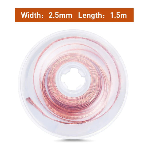 Six Pack 5Ft Solder Wick Braided Desoldering Wicks With Flux No Clean For Electronics PCB Repair Blue 0.1 Inch Wide spool