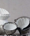 Stack of Large 12 Cup Commercial Coffee Filters Pro Quality All Natural Big And Tall Filter Set For Office Coffee Makers
