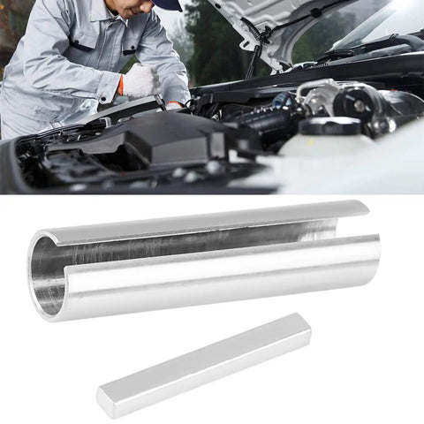 Five Eighths To Three Quarters Shaft Adapter For DIY Motors with Pulley Bore Reducer Sleeve shown with mechanic and engine