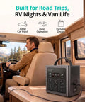 Keep All Your Gear Juiced During Your Latest Adventure With This Hella Reliable Portable Power Station Featuring 640Wh Capacity And 600W Output in an RV.
