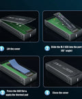 Step-by-step installation of Blazing Fast 40Gbps USB4 NVMe SSD Enclosure For 2280 And 2230 Drives with ASM2464 chipset.