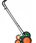 Manual 20-Inch 5-Blade Push Reel Lawn Mower With Ball Bearing Reel, Dual Tracking Wheels, side view of easy push operation