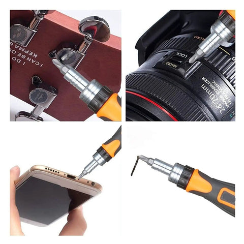 Top Pick Ratchet Screwdriver Kit With Magnetic Torx Bits For Easy Assembly And Disassembly Of Household Gadgets And Small Hardware Tools That Save Serious Time On Tough Jobs Around The House, orange handle