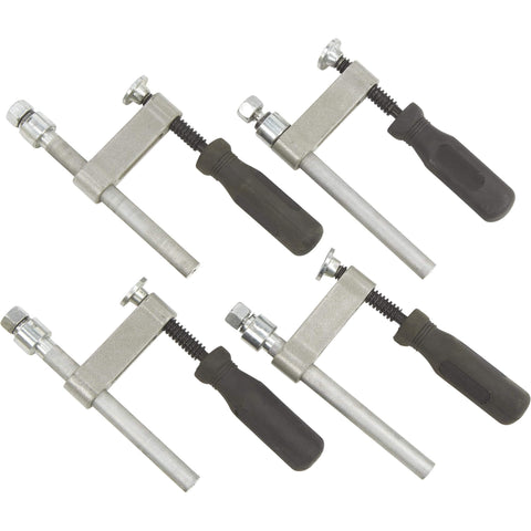 Six adjustable clamps from Heavy Duty Steel Welding Table With 24-Piece Fit-Up Tool Kit, 600 Lb Capacity, 36 In L X 24 In W X 33 1/4 In H