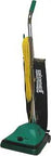 Commercial 12 Inch ProShake Upright Vacuum With Reinforced Fan And Metal Brush Roller in green, 30 foot cord visible
