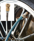 High Pressure Pump Hose Quick Connect Metal Coil Air Inflation Tube Works With Pressure Washers Compressors Plus Accessories Slick Easy Fit Fast Setup Efficient Home Garage Cleaning Tire Inflation And Fits Standard Nozzles Spot On Works Like A Charm. brass hose quick connect on wheel tire valve