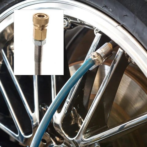High Pressure Pump Hose Quick Connect Metal Coil Air Inflation Tube Works With Pressure Washers Compressors Plus Accessories Slick Easy Fit Fast Setup Efficient Home Garage Cleaning Tire Inflation And Fits Standard Nozzles Spot On Works Like A Charm. brass hose quick connect on wheel tire valve