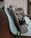 Dressage Saddle Pad With Moisture Wicking Tricot Backing In Misty Jade For Everyday Riding Comfort Contoured Withers Fit Classic