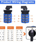 63 Amp Rotary Changeover Cam Switch With Exterior Master Box Built Tough For Industrial Use 3 Position 3 Phase 660 Volt Universal Wiring Selector Safe And Reliable For Electrical Panels