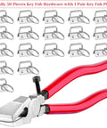 Key Fob Hardware Kit With 50 Pieces Of 1 Inch Fob Hardware And Silver Key Rings Plus Pliers for DIY projects