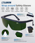 Welding Safety Goggles With IR Filter Shade 5.0, adjustable temples, wrap-around design, comfortable nose pad, LANON brand