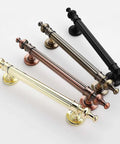 Different finishes of Heavy Duty Antique Barn Door Handle Kit With Red Copper Finish, Stainless Steel Sliding Door Pulls for Vintage Style