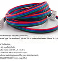 Bundle of 3 colorful 1.5m XH2.54 4-pin to 6-pin stepper motor cables for Ender 3 (NEMA 17) with white connectors