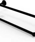 Dottingham Collection 36 Inch Double Towel Bar in Matte Black for Bathrooms and Powder Rooms featuring concealed mounting hardware