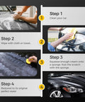 Step-by-step guide for using New Upgraded Car Scratch Remover For Deep Scratches, Easy DIY Car Paint Repair Kit With Wipe And Sponge, No Tools Needed, Vehicle Scratch Repair Solution For Cars Trucks SUVs Today, including washing, wiping, applying cream with sponge, and finishing