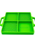 Green Flexible Organizing Tray For Bolts, Screws And Small Fasteners, Non Slip Pro Grade Silicone Tool Tray For Mechanics