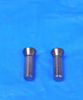 Shop Ready 2 Piece Torx Screw Hardware Set Featuring Tough TA Spade Drill Holder And Solid Mounting Brackets For Job Site Repairs And Weekend Warrior Builds - close-up of two Torx screws on a blue background.