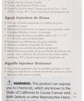 Lumax stainless steel grease injector needle in packaging, 18G, 2-1/2 in long, with cap
