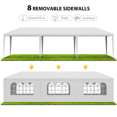 Outdoor Gazebo Canopy Tent With Removable Sidewalls And Windows For Parties, Weddings, And Events Waterproof Shelter